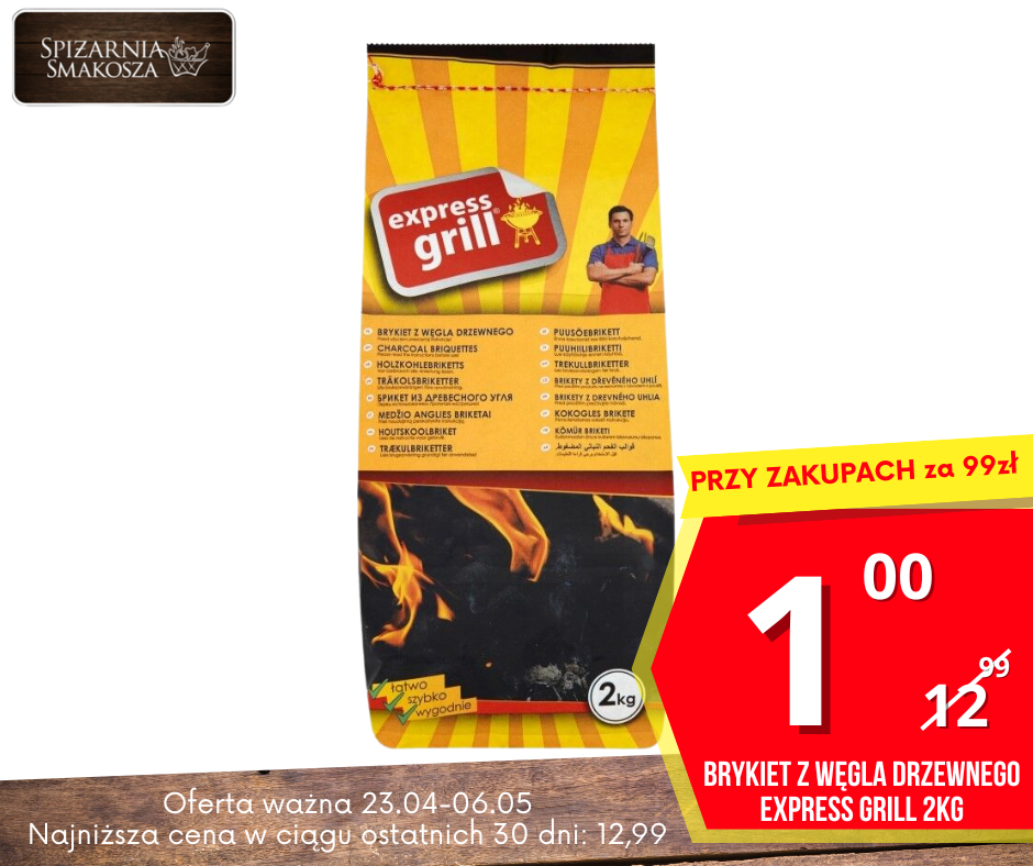 Brykiet z węgla drzewnego 2 kg